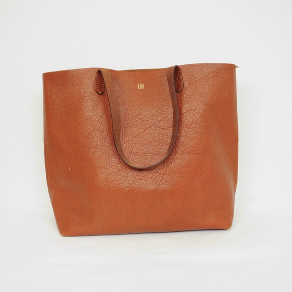 Madewell Handbags - Madewell The Transport Tote Bag Leather Monogram